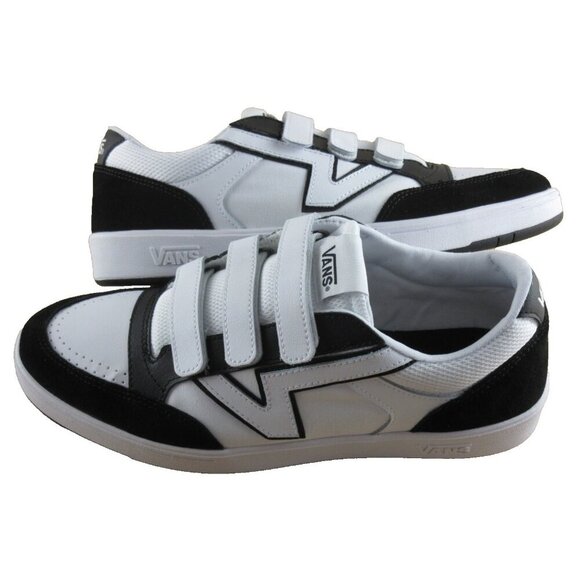 Vans Men\'s Lowland Cc V  2 Tone Black True White adjustable Shoes Sizes NEW main image 5